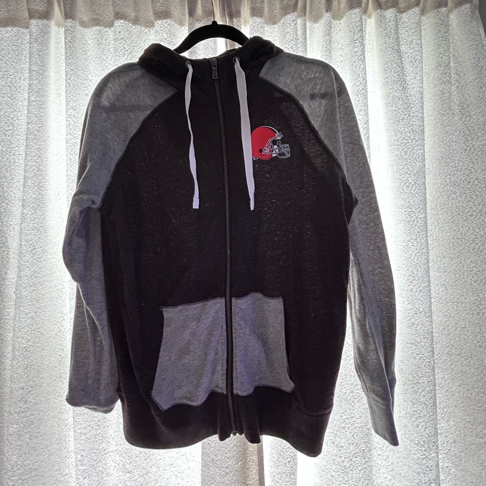 Nike Women's NFL Cleveland Browns Full Zip Raglan Hoodie